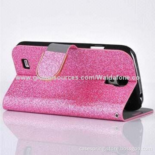 Leather Cover Case for Galaxy S4, ODM and OEM Orders Welcomed